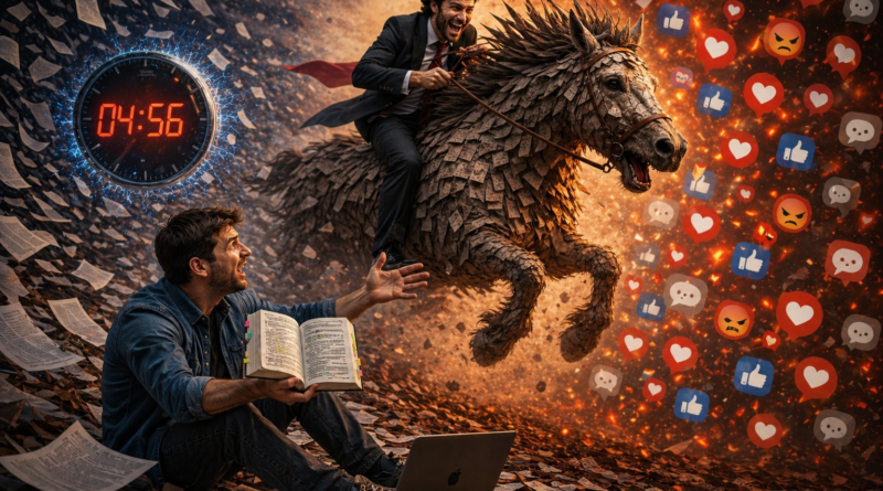 O termo foi cunhado em 1994 por Eugenie C. Scott, diretora fundadora do National Center for Science Education, em referência ao criacionista norte-americano Duane T. Gish (1921-2013), que, em debates sobre evolução, apoiava-se na apresentação rápida e sucessiva de múltiplas alegações que não podiam ser plenamente examinadas e respondidas no tempo de um debate.